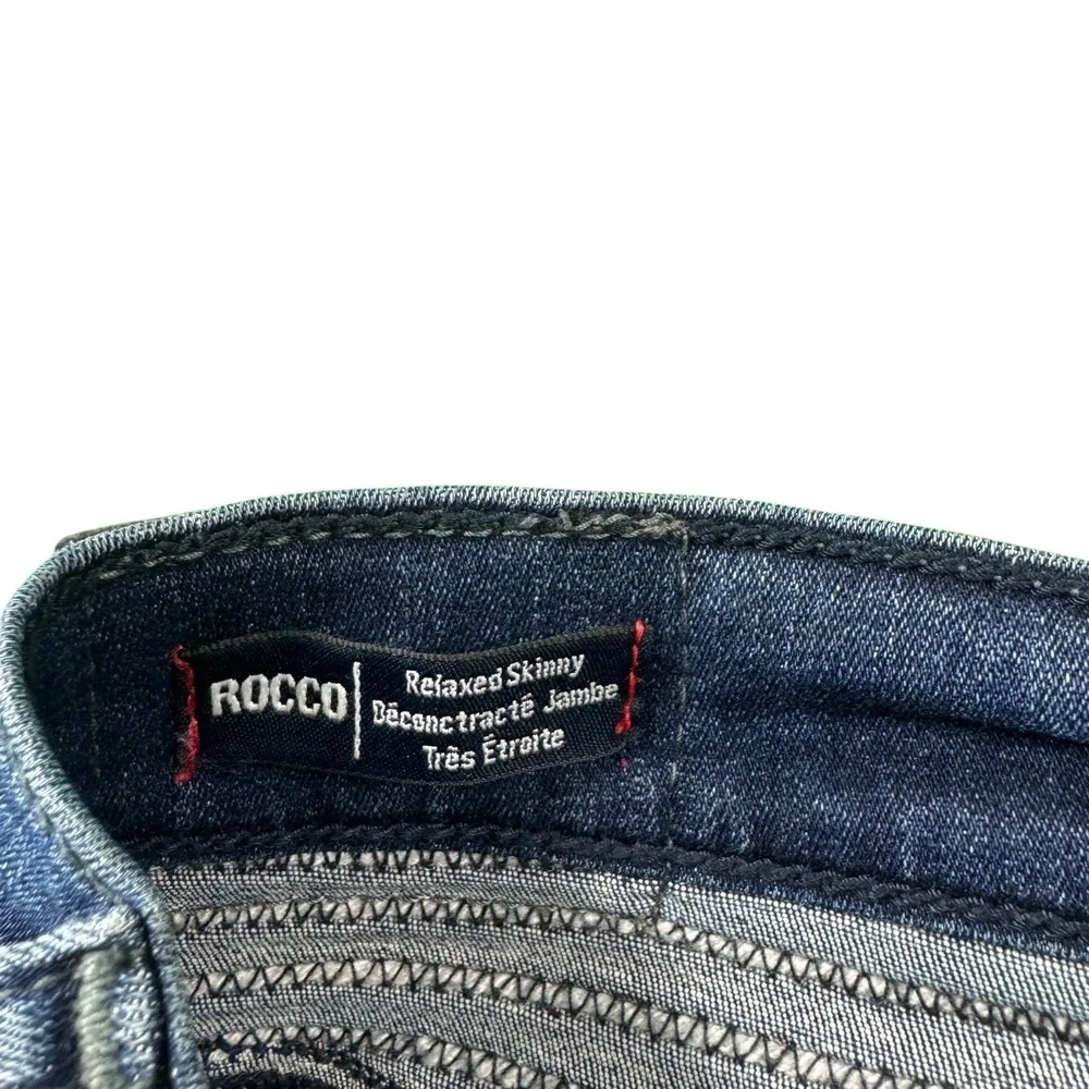 True Religion Moto Rocco Relaxed‎ Skinny Distressed Jean Size 40x34